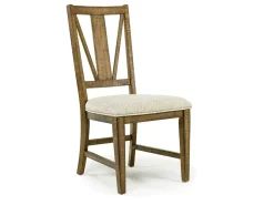 Bay Creek Side Chair In Light Gray, V-Back
