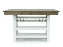 Bellevue Counter Height Dining Table & 6 Stools In Antique White