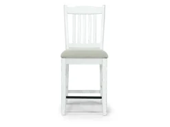 Bellevue Counter Height Dining Table & 6 Stools In Antique White