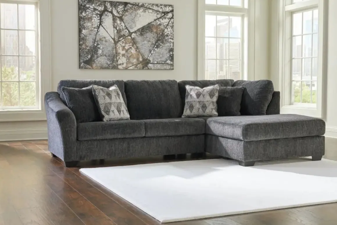 Biddeford Sofa Chaise In Shadow, Left Facing