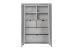 Boho Chic Armoire In Washed White