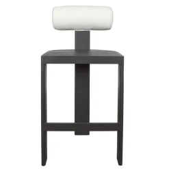 Bolster Outdoor Barstool In White