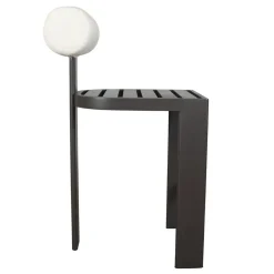 Bolster Outdoor Barstool In White