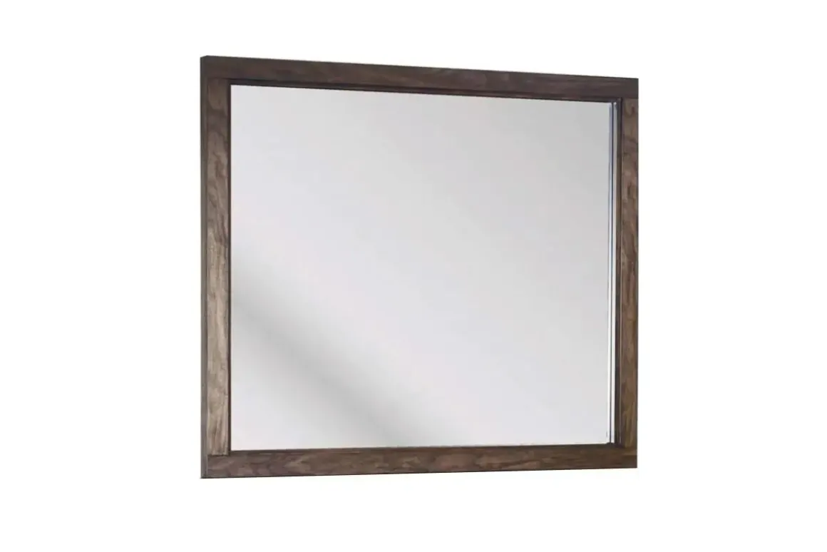 Boracay Panel Bed W/ Storage, Dresser, Mirror & Nightstand In Wild Oats Brown, Queen