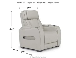 Boyington 2 Power Recliner In Gray Leather