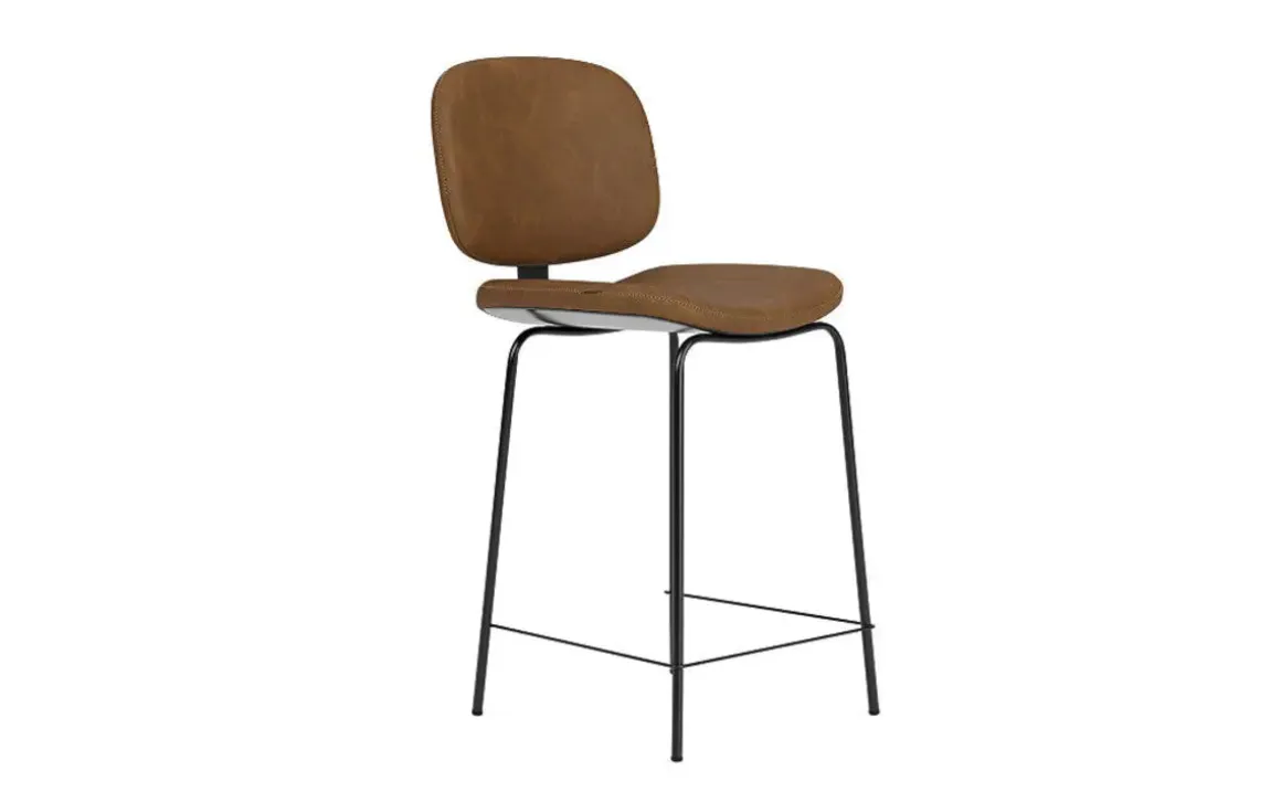 Brennan Round Counter Height Dining Table & 4 Stools In James Mocha