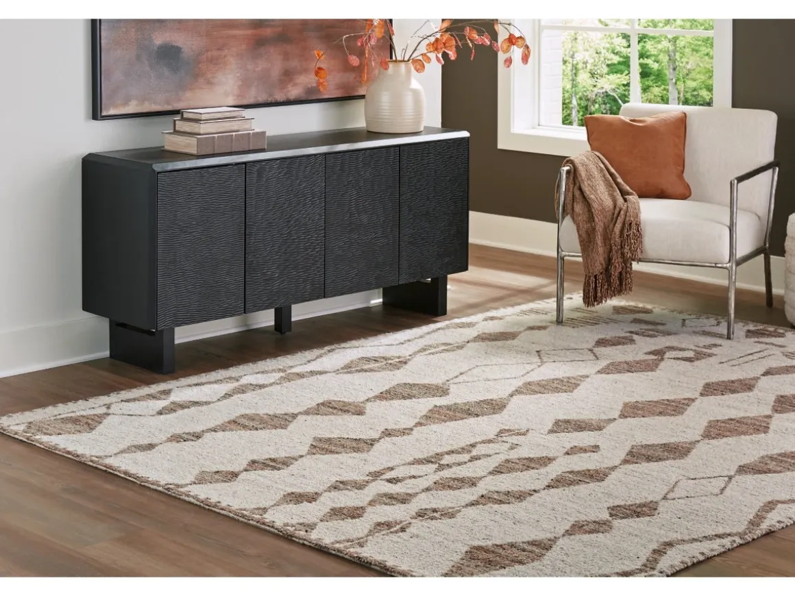 Brettler Rug In Beige/Brown, 5x7