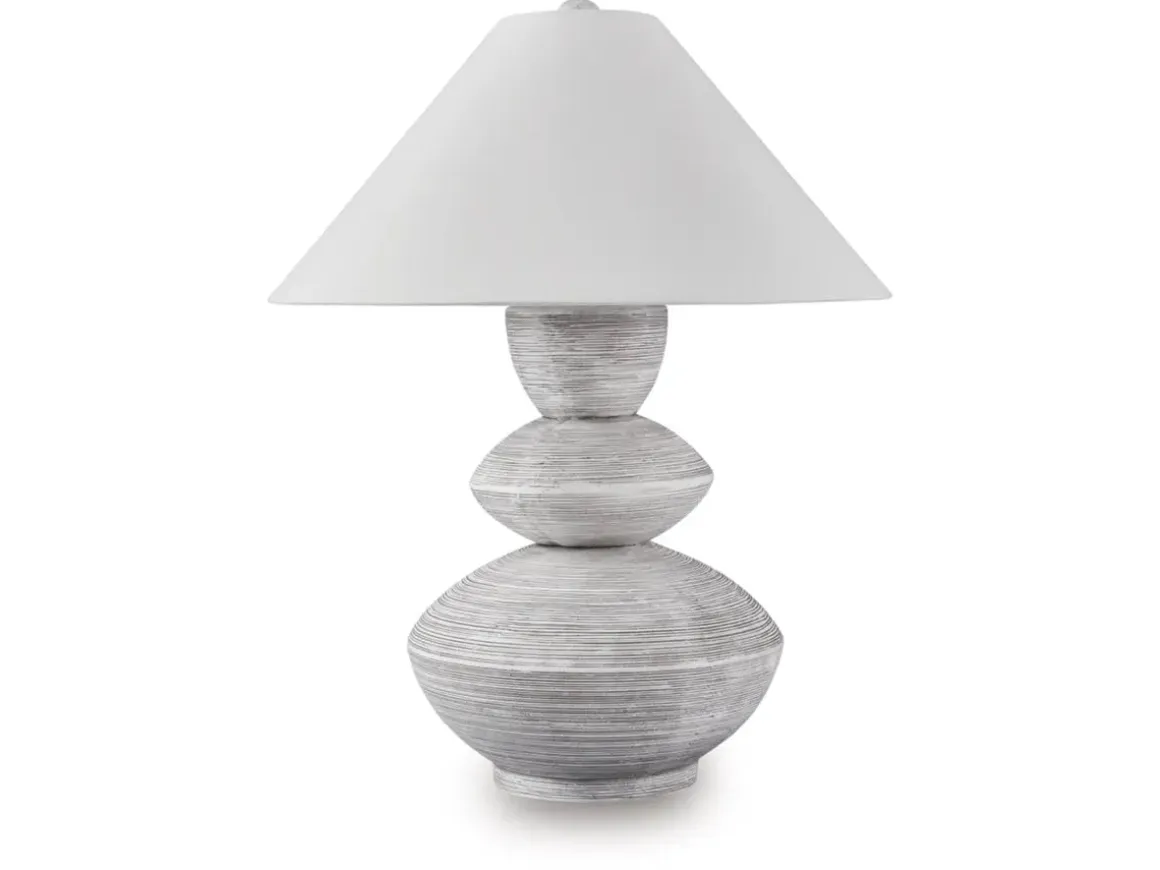 Brickdon Table Lamp In Distressed White