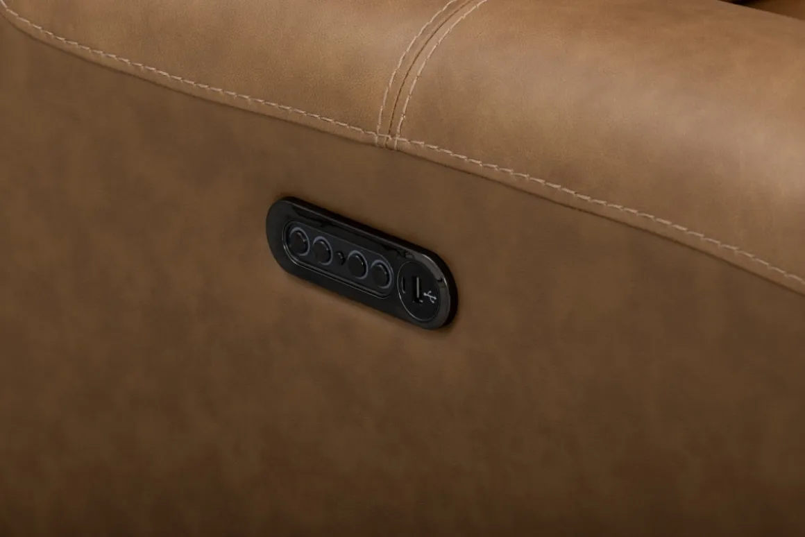 Bruce 2 Power Sofa In Cognac