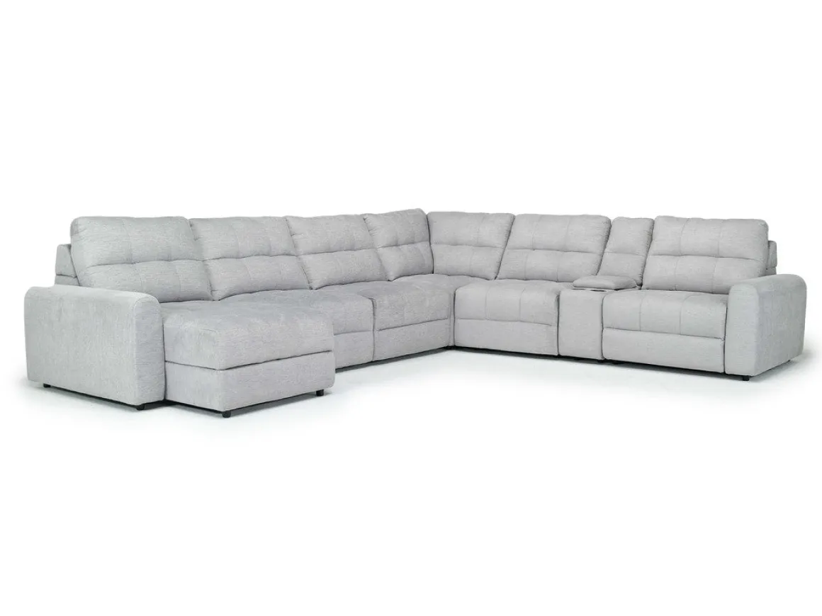 Bryce 7 Piece Power Sectional In Savannah Coin