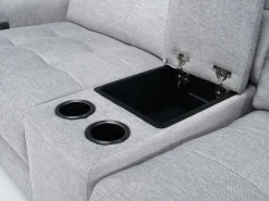 Bryce Power Console Loveseat In Savannah Coin
