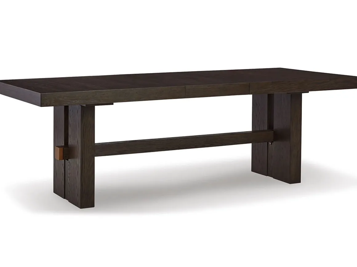 Burkhaus Extendable Dining Table, 6 Chairs & 2 Arm Chairs In Biege/Dark Brown