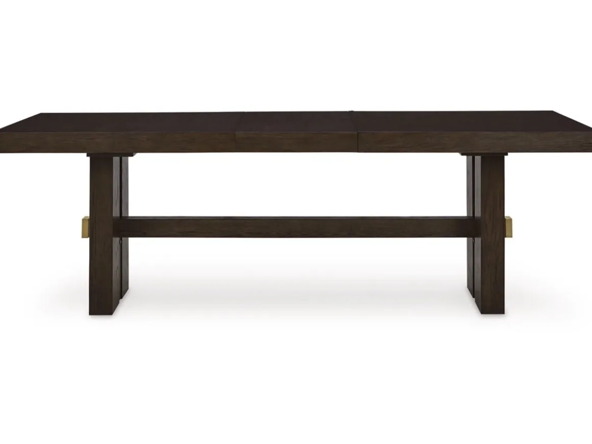 Burkhaus Extendable Dining Table, 6 Chairs & 2 Arm Chairs In Biege/Dark Brown