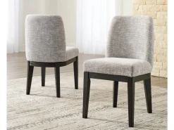 Burkhaus Upholstered Side Chair In Beige/Dark Brown