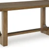 Cabalynn Counter Height Dining Table & 4 Stools In Light Brown