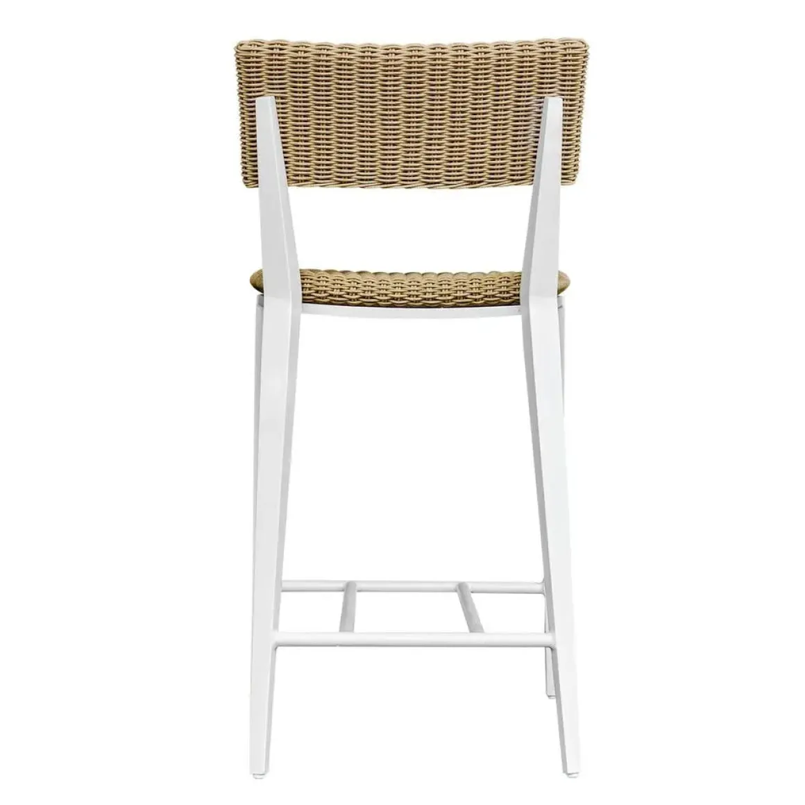 Calbas Outdoor Counter Height Stool In White