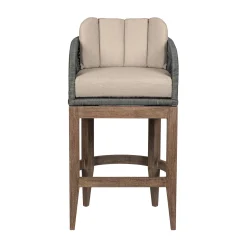 Capri Outdoor Barstool In Taupe