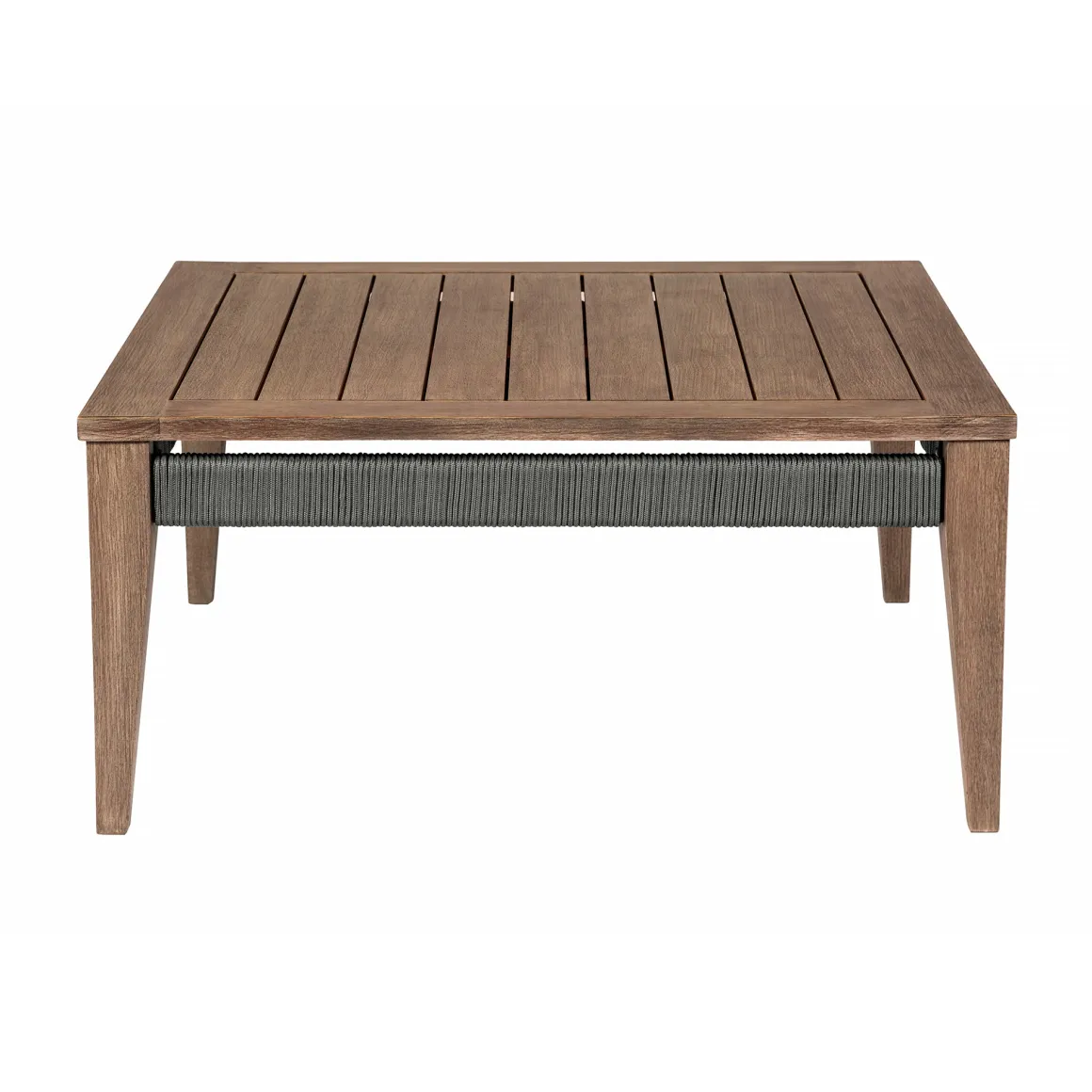 Capri Outdoor Square Coffee Table In Brown