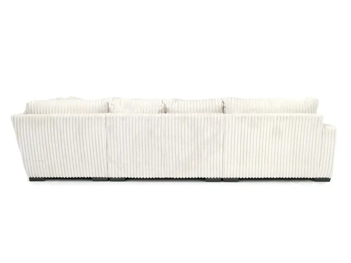 Casper 4 Piece Loveseat Chaise Sectional In Pony Slate, Left Facing