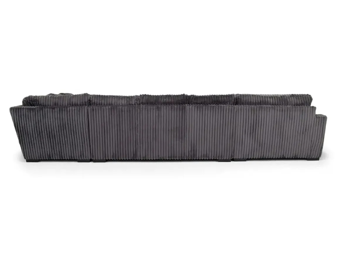 Casper 4 Piece Sofa Chaise Sectional In Pony Slate, Left Facing