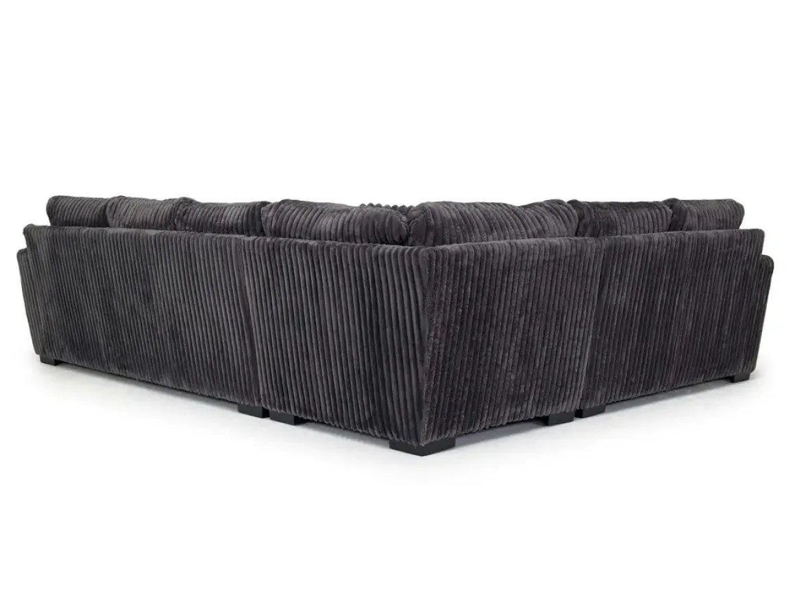 Casper 3 Piece Sofa Sectional In Pony Slate, Left Facing