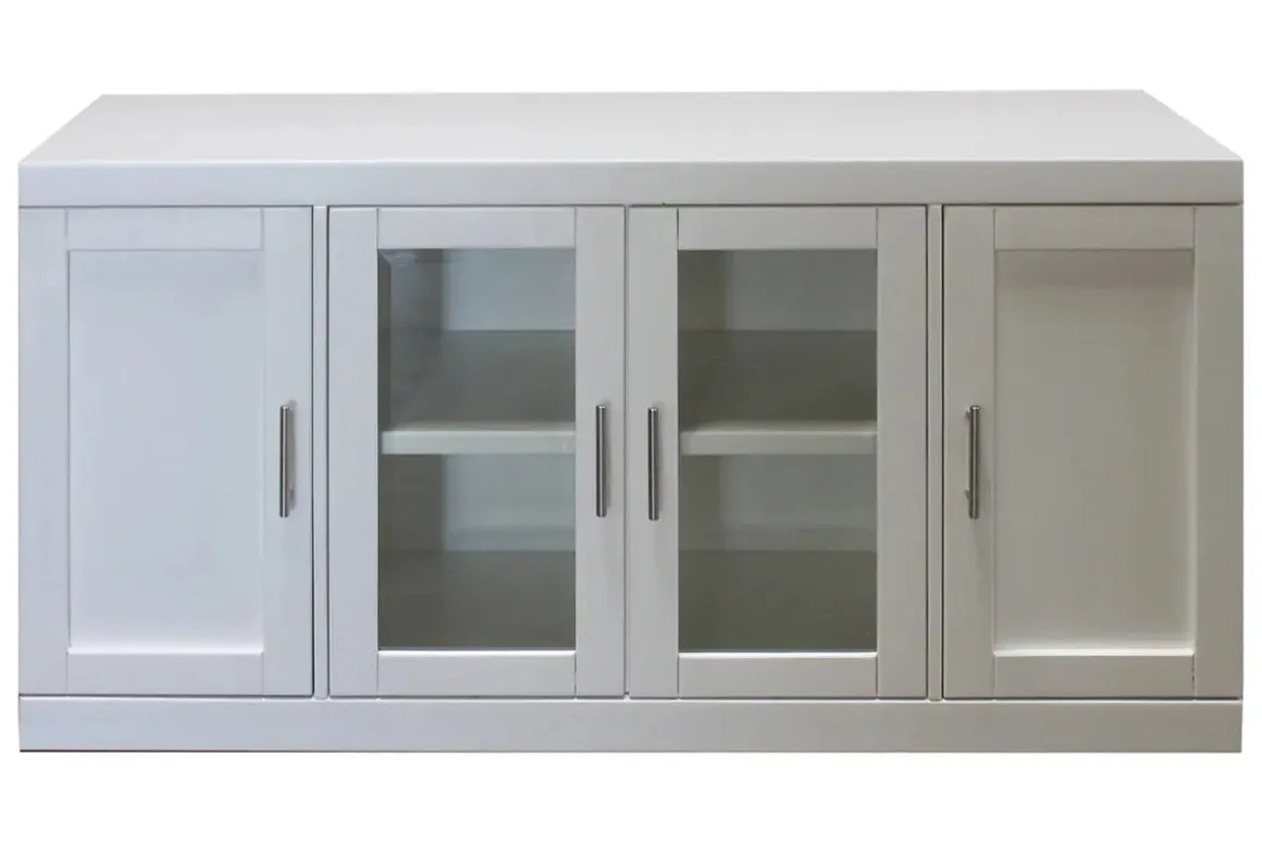 Catalina Media Console In White, 56 Inch