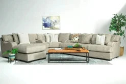 Catamaran 3 Piece Reversible Chaise Sectional In Coconut Stone