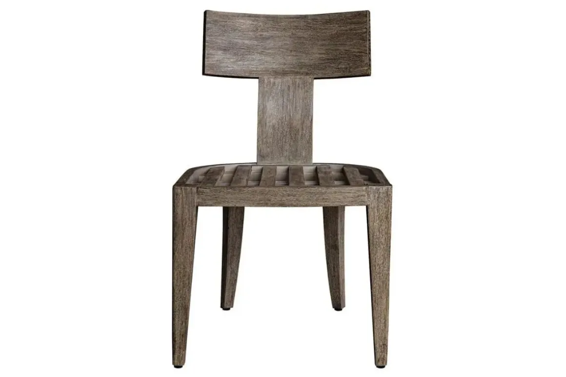 Celini Outdoor Side Chair In Brown, Set Of 2