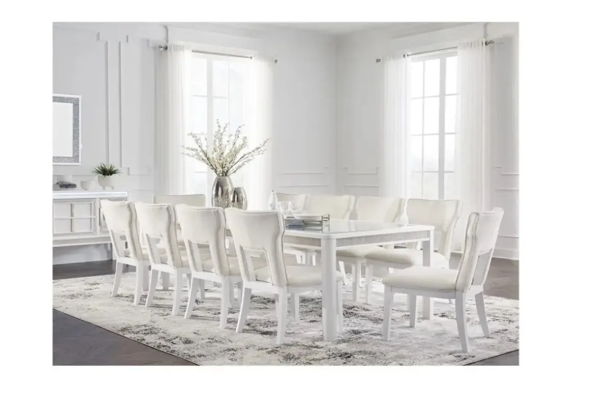 Chalanna Upholstered Side Chair In White, Set Of 2