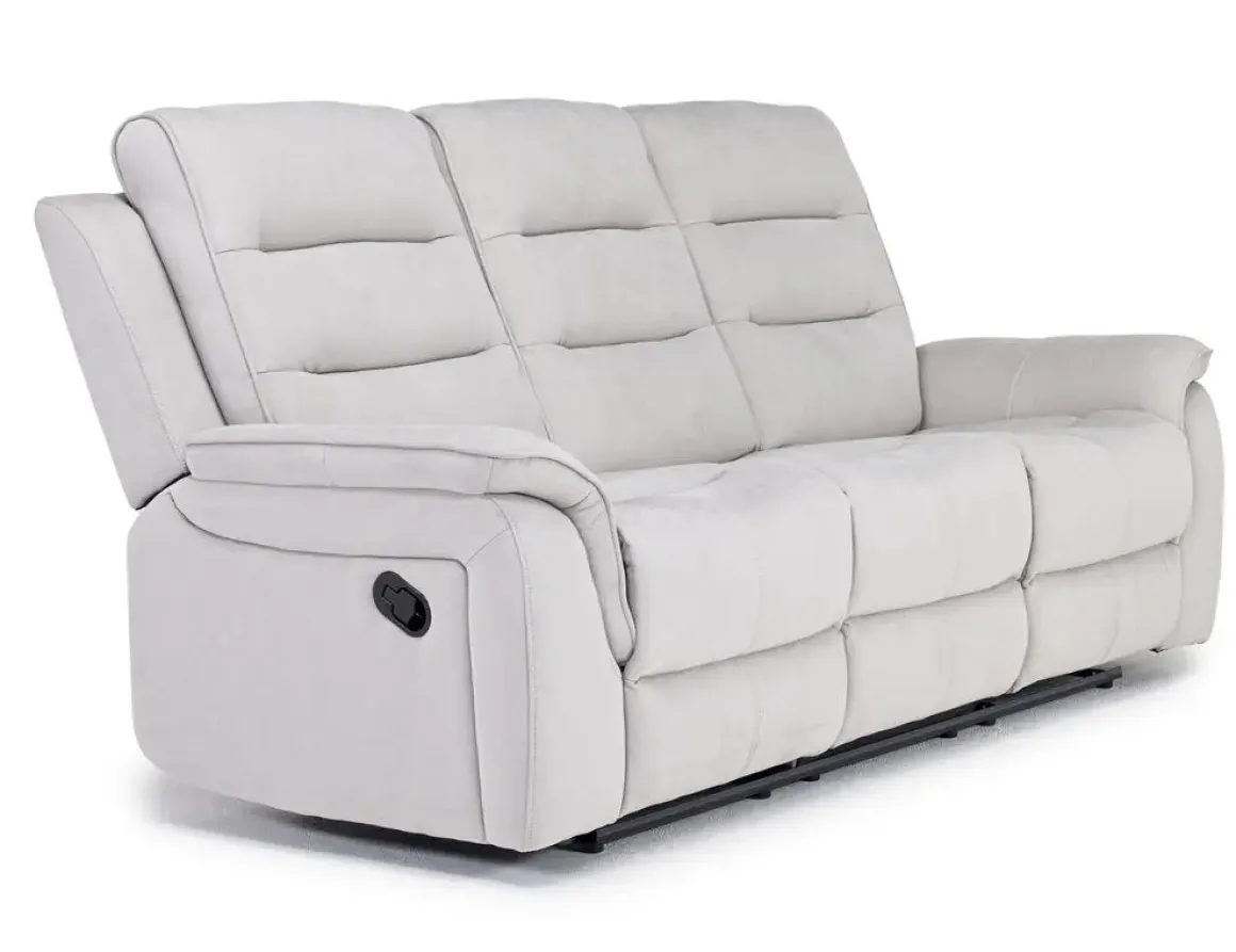 Chanell Reclining Sofa & Console Loveseat In New Nappa Gray