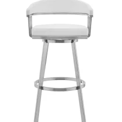Chelsea Swivel Barstool In White