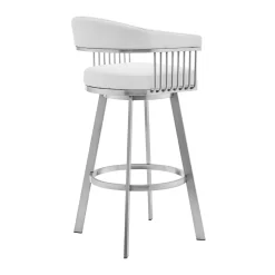 Chelsea Swivel Barstool In White