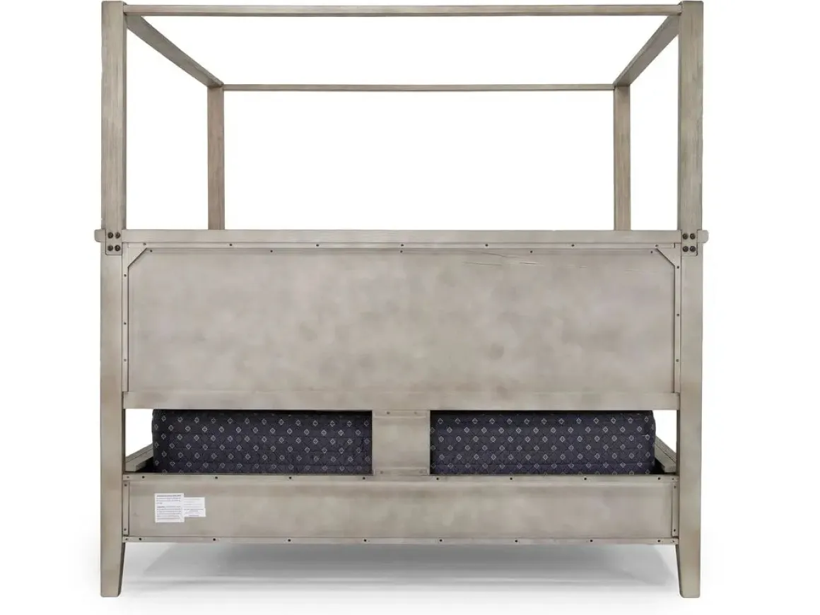 Country Side Canopy Bed In Brown, Queen