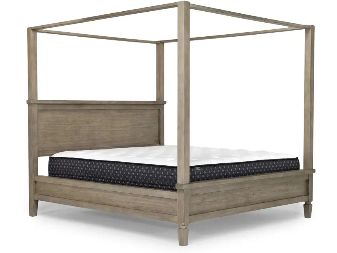 Country Side Canopy Bed In Brown, Queen