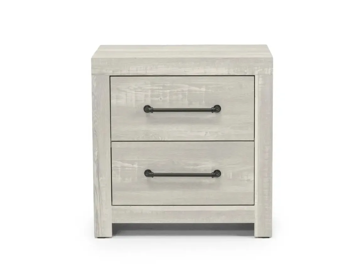 Dallas Nightstand In Brown Butcher Block