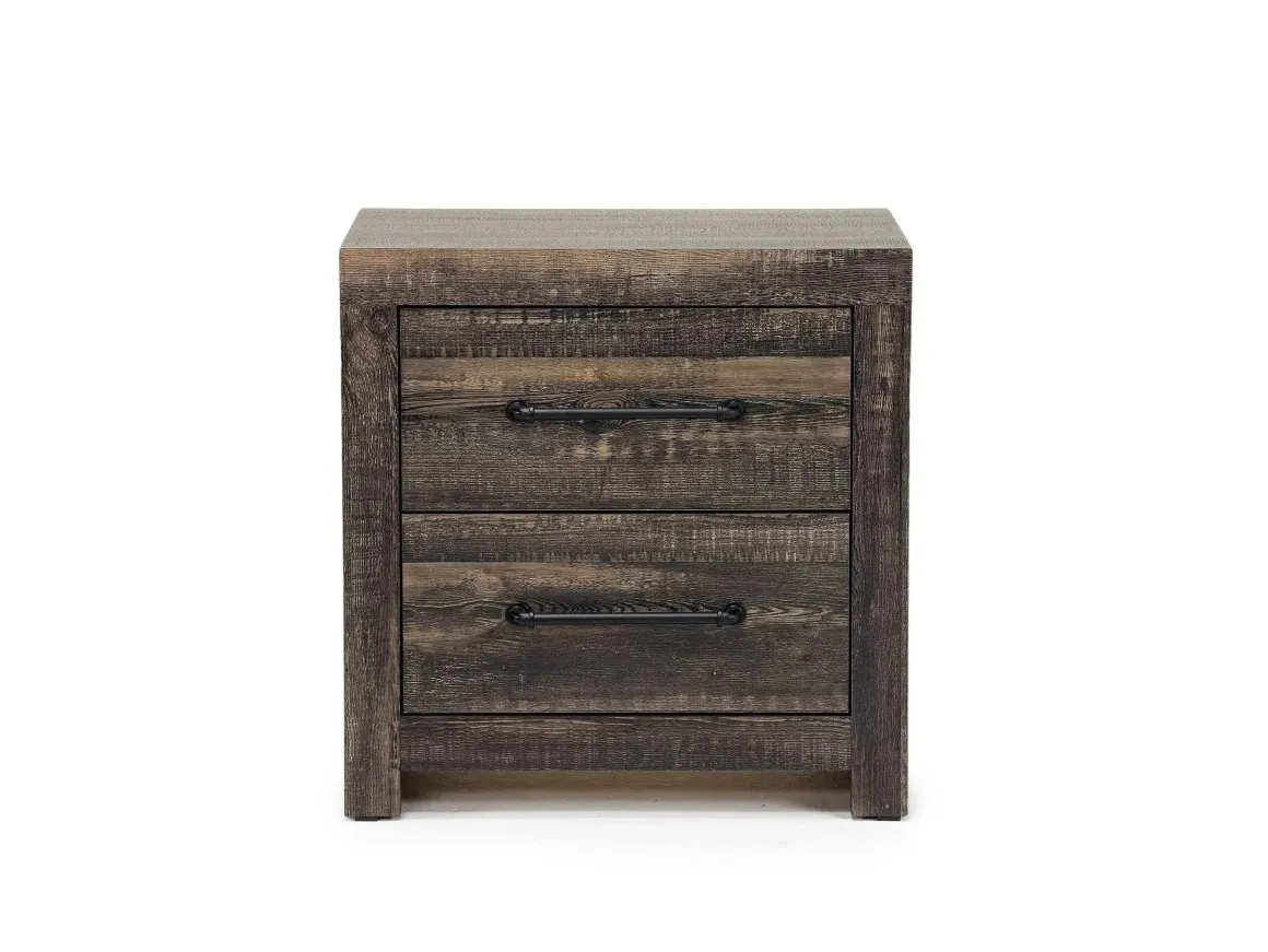 Dallas Nightstand In Brown Butcher Block