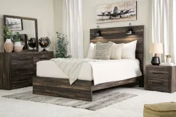 Dallas Nightstand In Brown Butcher Block