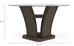 Dapper Round Dining Table & 4 Chairs In Brown