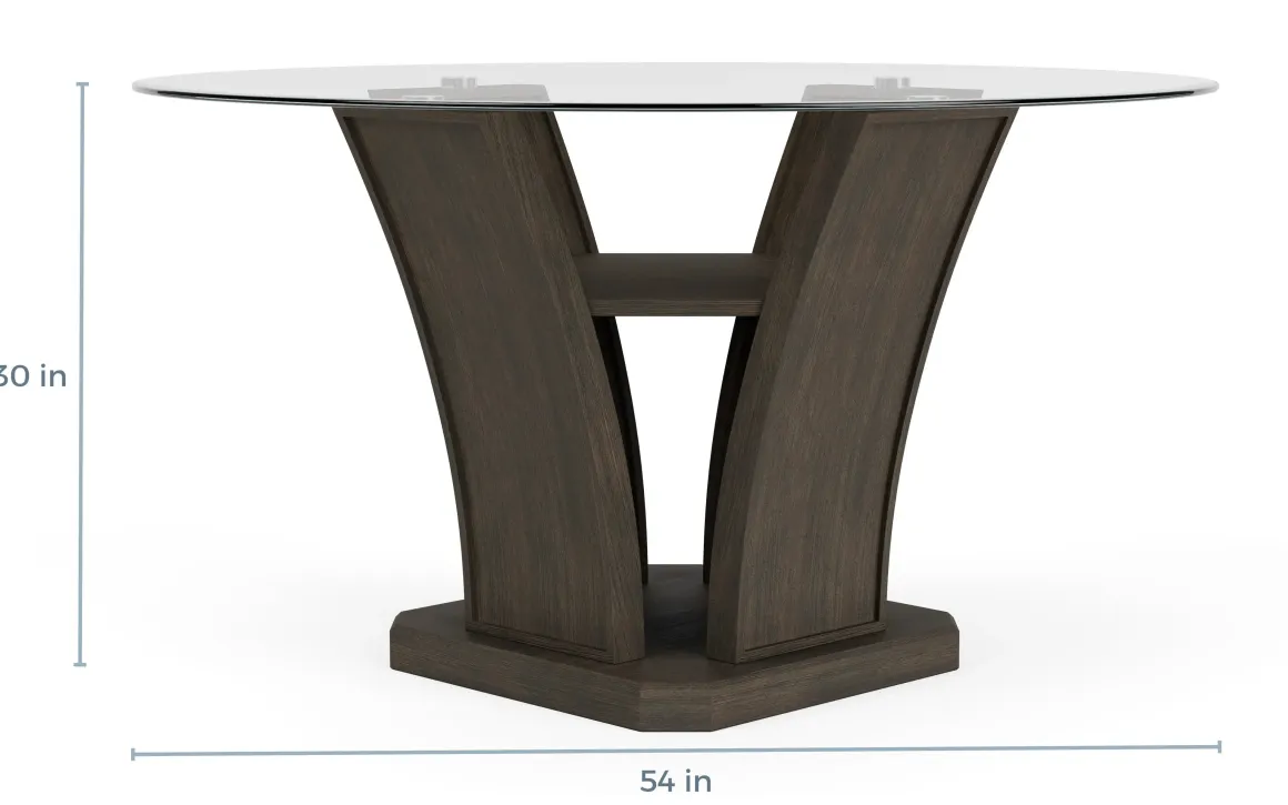 Dapper Round Dining Table & 4 Chairs In Brown