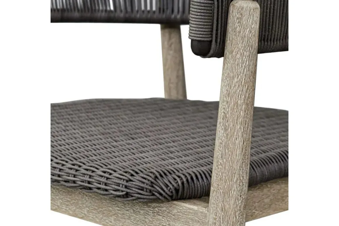 Dermott Outdoor Side Chair In Brown, Set Of 2