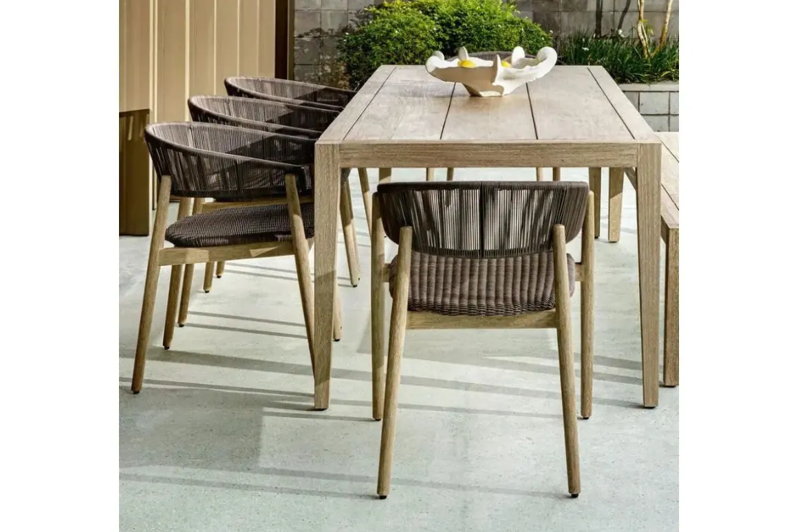 Dermott Outdoor Side Chair In Brown, Set Of 2