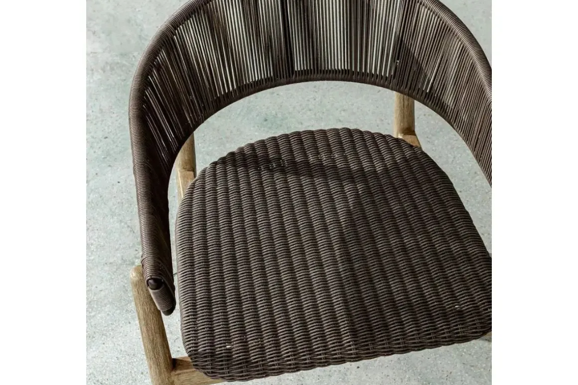 Dermott Outdoor Side Chair In Brown, Set Of 2