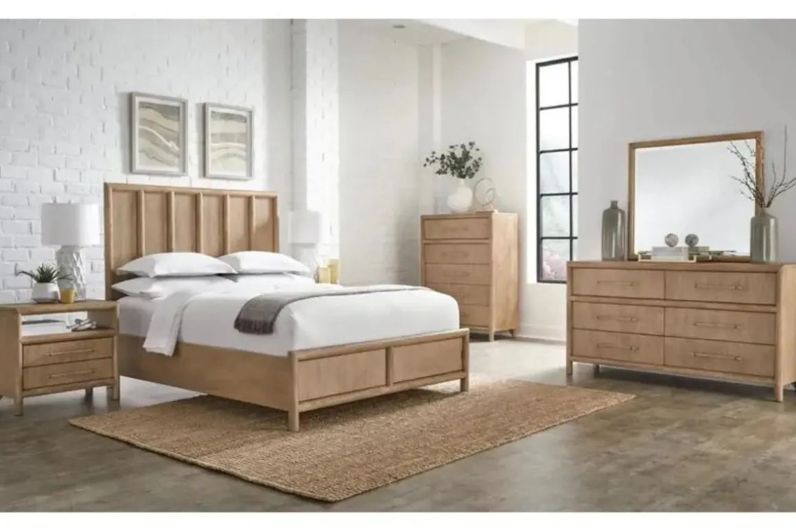 Dorsey Panel Bed In Granola, Queen