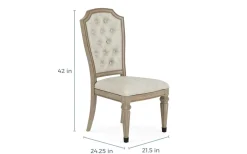 Durango Dining Table, 6 Chairs & 2 Arm Chairs In Fawn