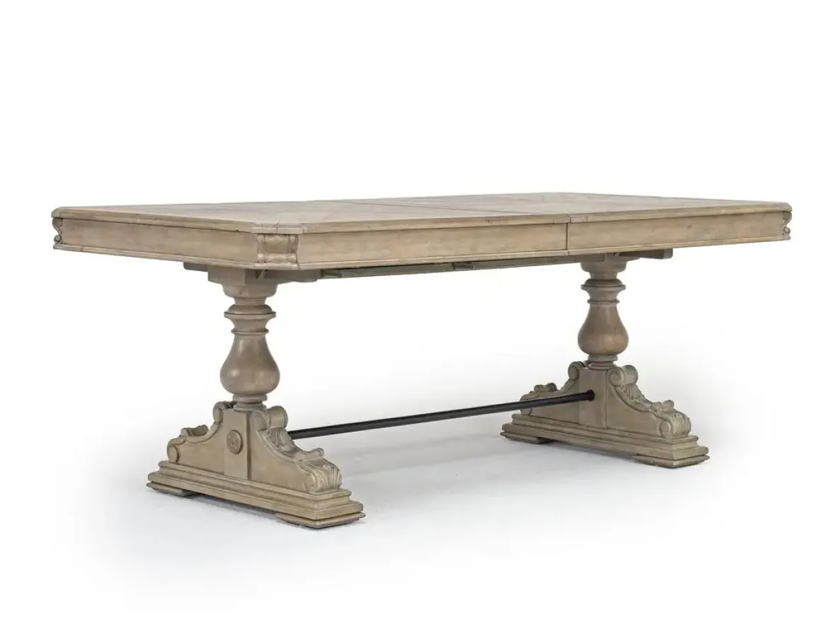 Durango Dining Table, 6 Chairs & 2 Arm Chairs In Fawn
