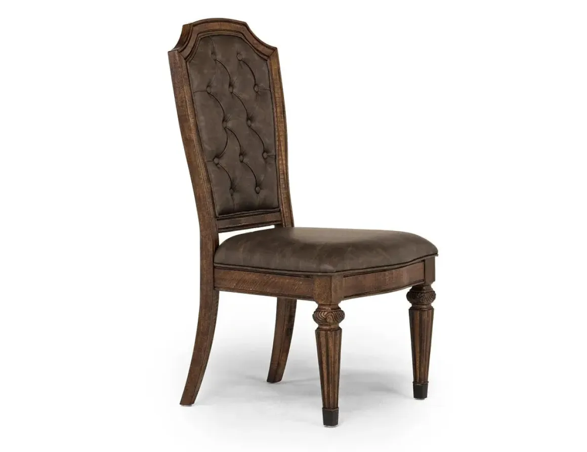 Durango Dining Table, 4 Side Chairs & 2 Arm Chairs In Fawn