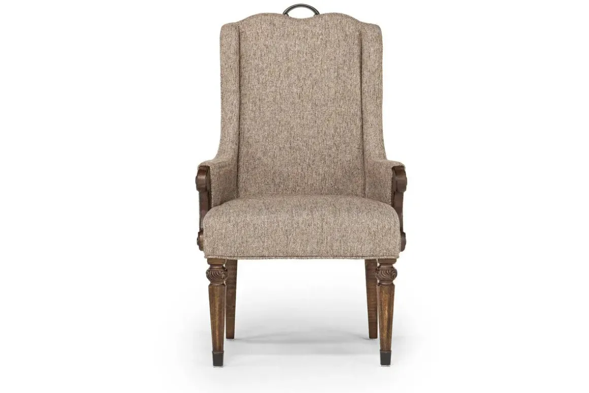 Durango Dining Table, 4 Side Chairs & 2 Arm Chairs In Fawn
