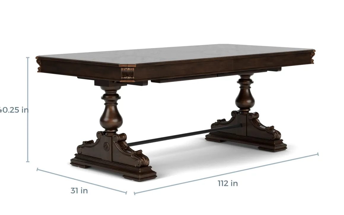 Durango Dining Table, 4 Side Chairs & 2 Arm Chairs In Fawn