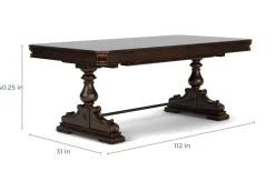 Durango Dining Table, 4 Side Chairs & 2 Arm Chairs In Fawn