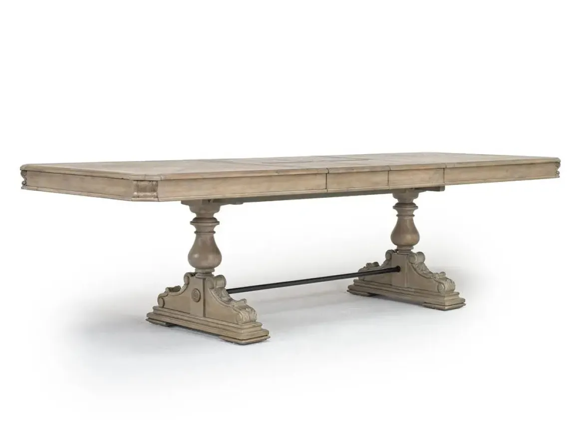 Durango Dining Table, 4 Side Chairs & 2 Arm Chairs In Fawn